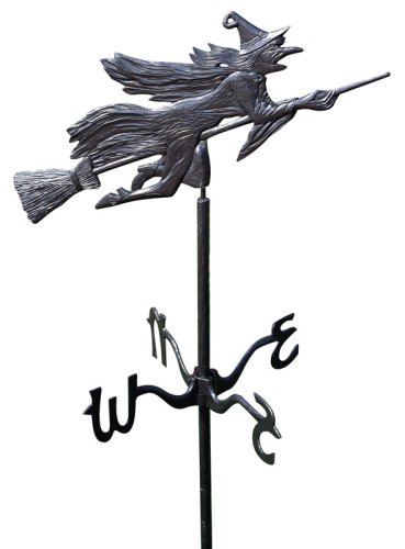 Buy Black Flying Witch Garden Weathervane