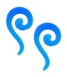 Blue Acrylic Swirl Plugs - 10g - Sold as a Pair