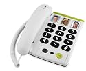 Doro PhoneEasy 327cr, Schnurgebundenes Großtastentelefon mit Anrufbeantworter und 3 Direktwahl-Fototasten