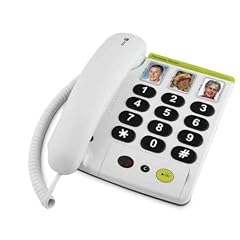 Doro PhoneEasy 327cr, Schnurgebundenes Gro�tastentelefon mit Anrufbeantworter und 3 Direktwahl-Fototasten
