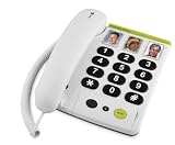Doro PhoneEasy 327cr, Schnurgebundenes Gro�tastentelefon mit Anrufbeantworter und 3 Direktwahl-Fototasten