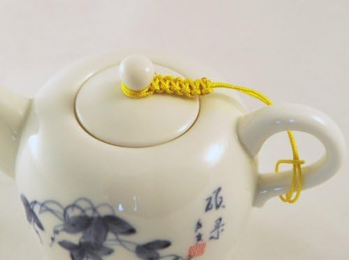 Bana Small Porcelain Teapot with Hand-painted Grapevine Design