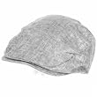 Linen Rayon Duck Bill Lined Ivy Cabby Cap Hat Gray L/XL