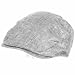 Linen Rayon Duck Bill Lined Ivy Cabby Cap Hat Gray L/XL