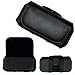 Black Horizontal Leather Pouch Case Cover for BlackBerry Storm 2 9550 9520 with Belt Clip Magnetic Closing