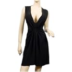 Plus Size Sexy Black Low Cut V-Neck Mini Dress