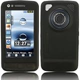Samsung M8800 Pixon Black Silicon Skin Case with Screen Protector by Qubits