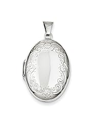 Sterling Silver 26mm Oval Locket. Metal Wt- 2.63g