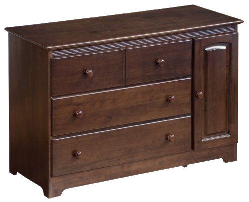 Atlantic Furniture Windsor 3 Drawer Changing Table, Antique Walnut