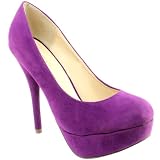 Womens High Heel Suede Platform Stiletto Court Shoes
