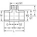 Spears 402-UV Series PVC Pipe Fitting, UltraViolet Resistant, Tee, Schedule 40, 1-1/4" Socket x 1/2" NPT Female