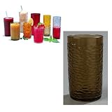 Carlisle Pebble Optic Drinkware Tumblers, 12 ounce, Smoke (One Dozen Dishwasher Safe Break Resistant SAN Plastic Drinking Glasses)