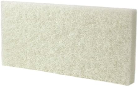 Commercial Light Duty Scrub Pad - 4.625" x 10" -White (Box of 20)