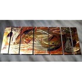 Abstract painting on metal wall art by artist Ash Carl