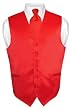 Men's RED Dress Vest and NeckTie Set for Suit or Tuxedo