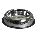 Bubble Shape Non-Skid Embossed Stainless Steel Food/Water Bowl - 3 Quarts