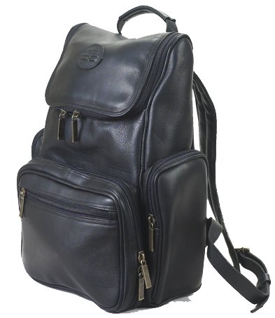 ClaireChase Guardian Vaqueta Leather Laptop Backpack (Black)