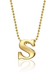 ALEX WOO- Little Gold Letter Necklace "S"