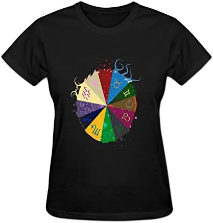 Keeky Women's Cotton Homestuck God Tier Symbols Game T-shirt S Black