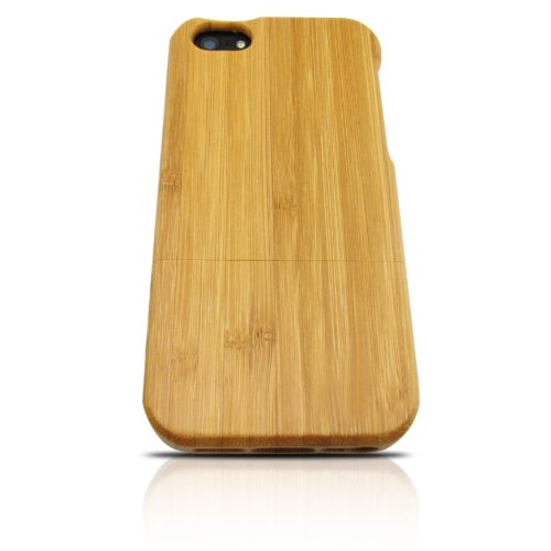 iPhone 5 Case, MyCell Bamboo Wood Protective Case Cover for Apple iPhone 5/5S + Free Screen Protector