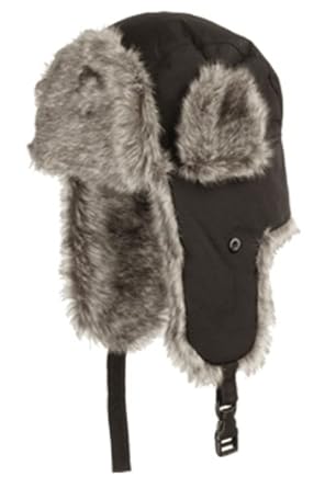 Unisex Weatherproof Nylon Faux Fur Lined Winter Earflap Bomber Trooper Aviator Hat ( Choose from 6 colors )