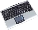 Keysonic Compact Wireless Keyboard with Integrated Touch Pad (2.4Ghz Radio Frequency, Notebook Layout)