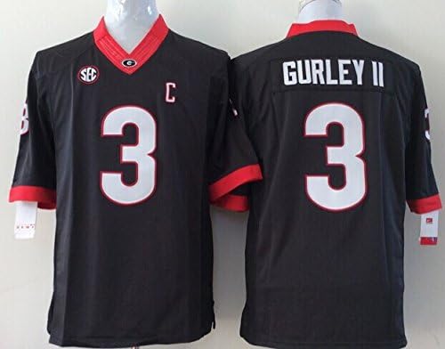 Men's Georgia Bulldogs Football Shirt NO.1 Gurley II Adult's Jersey NCAA Black Men's Georgia Bulldogs Football Jersey