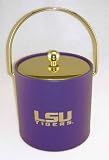 Review Kraftware  / Kraftware 22068 LSU 3 Quart Ice Bucket with Gold Logo, Metal Bale Handle and Metal Cover