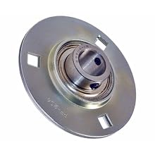 SBPF204-12 Flanged Mounted Bearing, 3 Bolt, 3/4" Inside Diameter, Set screw Lock, Steel, Inch