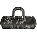Forzieri Capaf White Stitched Squares Leather Handbag