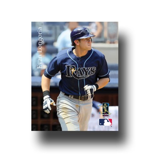 MLB Tampa Bay Devil Rays Artissimo Evan Longoria 8x10 Canvas