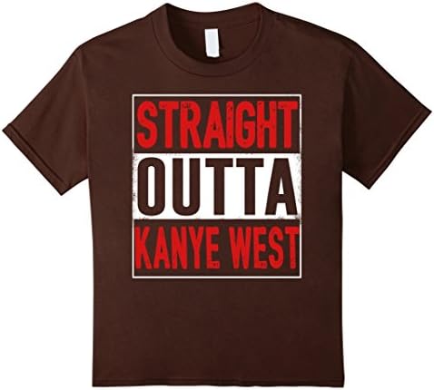Kids Ka-ny-e Straight West Ye-e-ezy Outta T Shirt 4 Brown