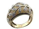 White Mother Of Pearl Vine-Wrapped Ring, 14k Gold