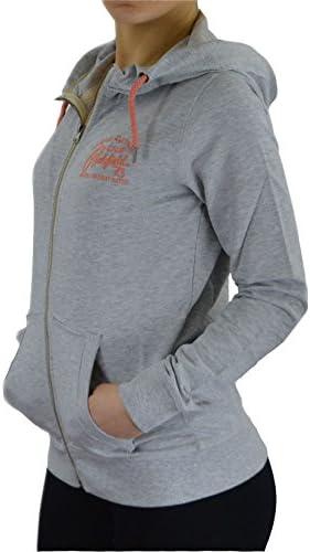 CTM Women's Richfield Hoodie, long sleeves and embossed arms, frontal pockets and zip closure