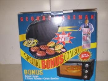 Buy George Foreman GR36BTO6B Jumbo Grill and 6-Slice Toaster Oven/Broiler online at Discounted New and Used prices. Delivered to your door with Off-The-Bookshelf.