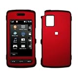 Premium Red Rubberized Snap-On Cover Hard Case Cell Phone Protector + Optio ....