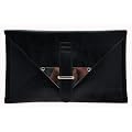 Large Envelope Style Fashion Clutch Bag Black