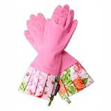 Pink Gloveables Fashion Gloves with Rose Cuff