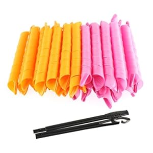 Vakind Hair Curler Magic Spiral Ringlets Former Leverage Stretched Length 50CM Circle Roller Pack of 40