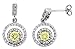 Sterling Silver Circle Dangle Earrings w/ title=