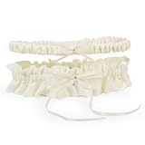 Cathy's Concepts Candlelight Adjustable Wedding Garter, Ivory