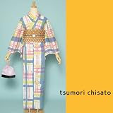 tsumori chisato(ツモリチサト) ブランド浴衣 チェックかたつむり（1t-1）