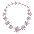 76.2G Pink Sapphire Diamond Platinum Flower Necklace (Nice Gift, Special Sale)