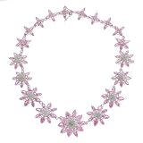 76.2G Pink Sapphire Diamond Platinum Flower Necklace