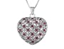 Ruby Heart Pendant 1 Carat (ctw) in Sterling Silver with Chain