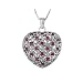 Ruby Heart Pendant 1 Carat (ctw) in Sterling Silver with Chain