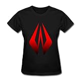 JIAYUHUA Women's F1 Formula One Kimi Raikkonen Logo T-shirt XL Black