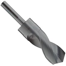 Chicago Latrobe 190F High-Speed Steel Reduced Shank Drill Bit, Black Oxide Finish, Flatted Shank, 118 Degree Conventional Point