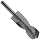 Chicago Latrobe 190F High-Speed Steel Reduced Shank Drill Bit, Black Oxide Finish, Flatted Shank, 118 Degree Conventional Point