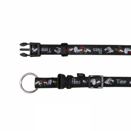 Halsband für Hunde Modern Art Time Flies, (L-XL), 40-65 cm/25 mm